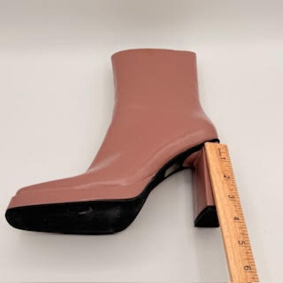 Jeffrey Campbell Square Toe Block Heel Boots – Blush Pink, Size 8 - Picture 9 of 15
